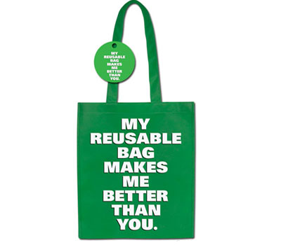 Green Shopping Bag - az újrahasznosított zacsimtól vagyok menőbb mint te